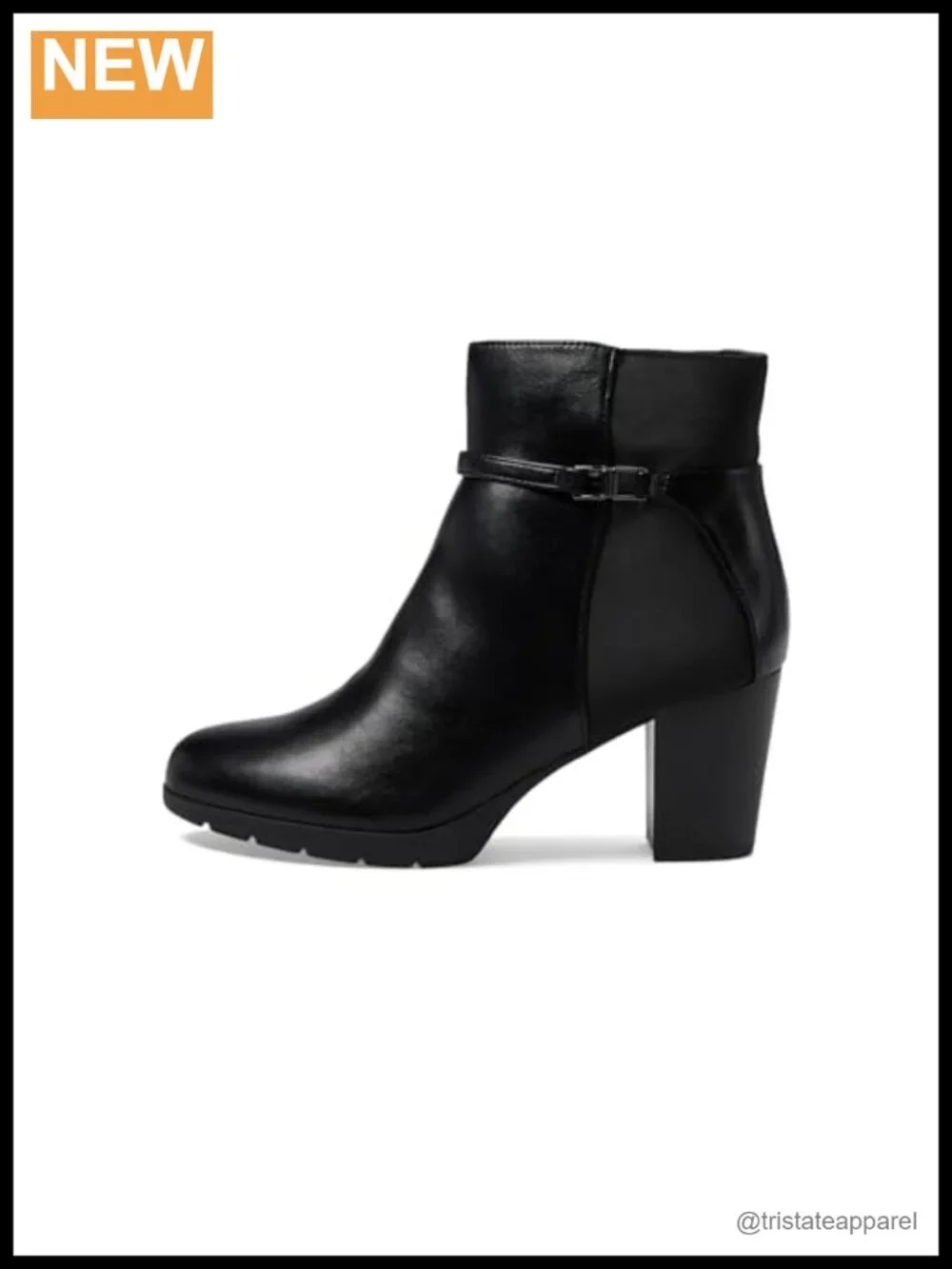 Anne Klein Romi Faux Leather Ankle Bootie with Block Heel